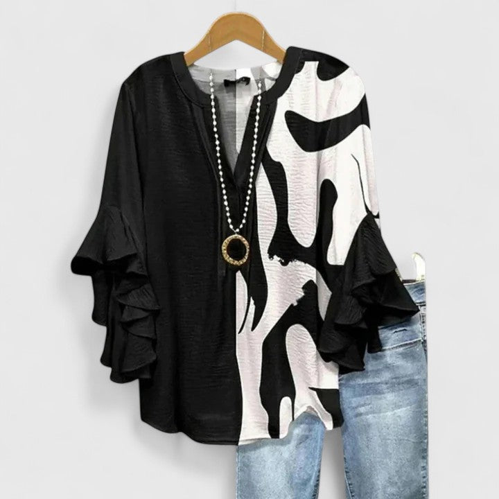 Aurelia – Ruffle Sleeve Statement Blouse Bennet & Stone London