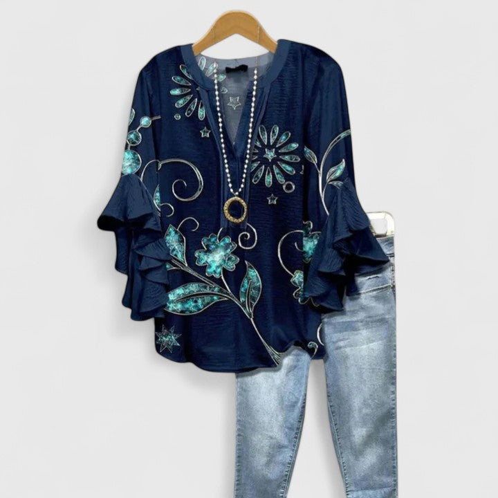 Aurelia – Ruffle Sleeve Statement Blouse Bennet & Stone London