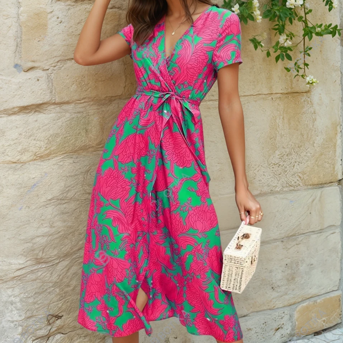 FLORENCE | LIGHT AND ELEGANT COLOURFUL DRESS Bennet & Stone London