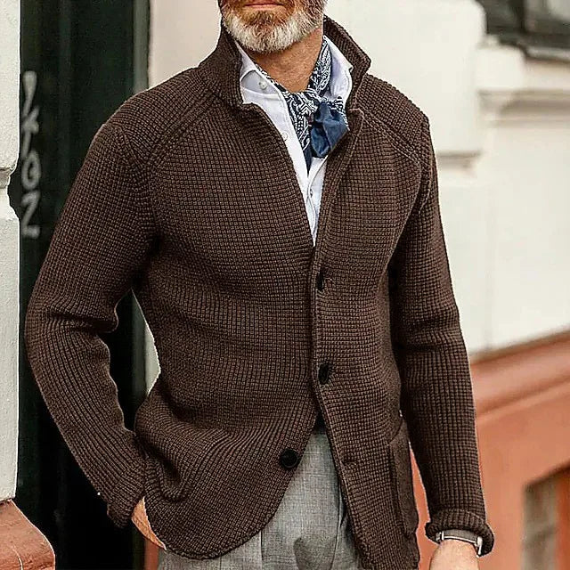HARRIS | KNITTED BUTTON-UP CARDIGAN Bennet & Stone London