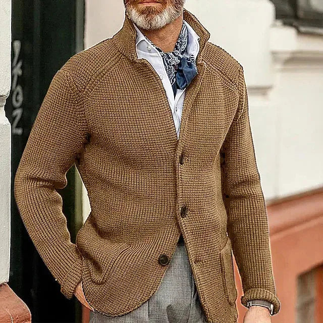 HARRIS | KNITTED BUTTON-UP CARDIGAN Bennet & Stone London
