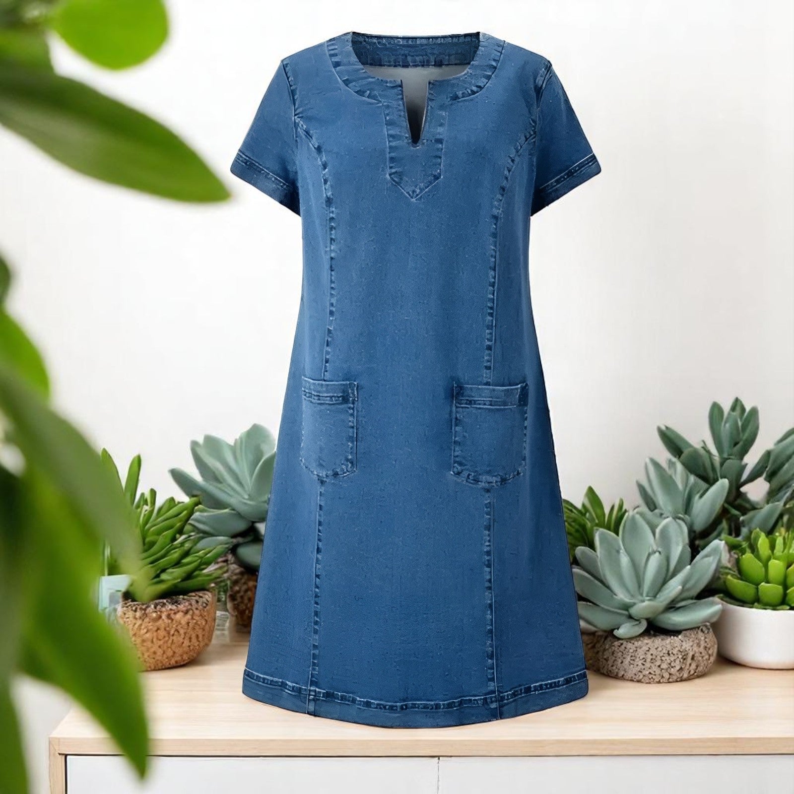 SKY | DURABLE DENIM DRESS Bennet & Stone London