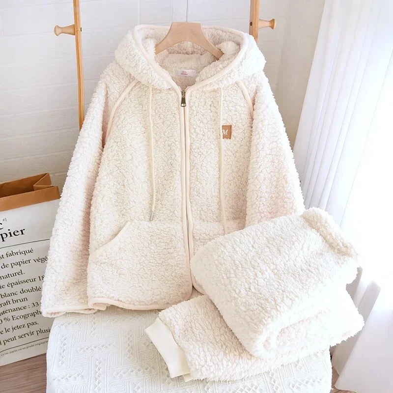 COZYHOOD | WINTER SHERPA HOODIE SET Bennet & Stone London