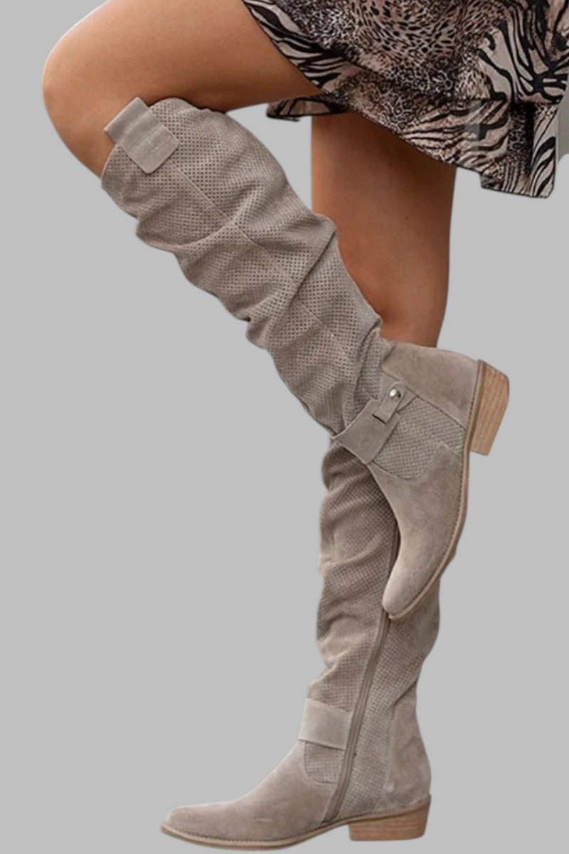 BELLA | ELEGANT SUEDE SLOUCH BOOT Bennet & Stone London