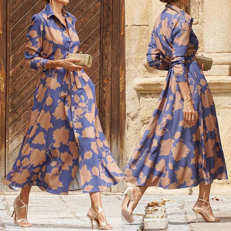 ÉLISE | ELEGANT LONG DRESS WITH LONG SLEEVES Bennet & Stone London