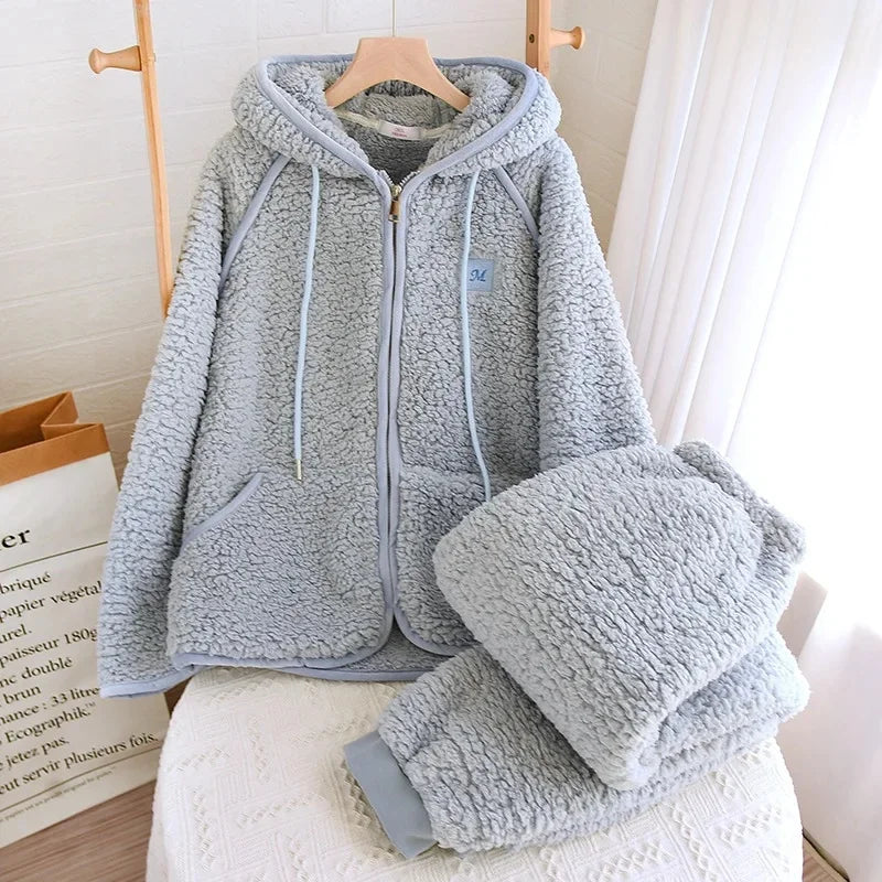 COZYHOOD | WINTER SHERPA HOODIE SET Bennet & Stone London
