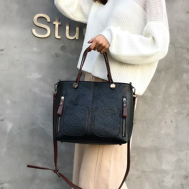 WINSLET - ICONIC RETRO PU LEATHER CROSSBODY HANDBAG Bennet & Stone London