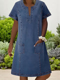 SKY | DURABLE DENIM DRESS Bennet & Stone London