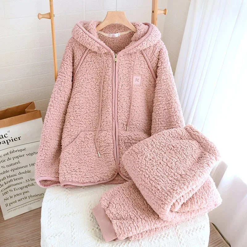 COZYHOOD | WINTER SHERPA HOODIE SET Bennet & Stone London