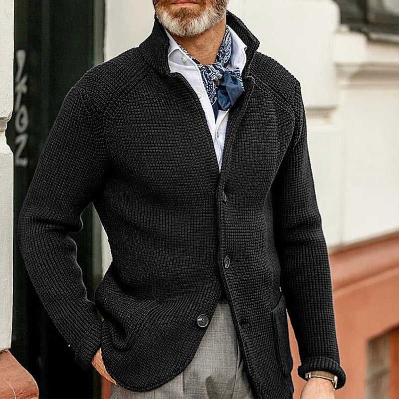 HARRIS | KNITTED BUTTON-UP CARDIGAN Bennet & Stone London