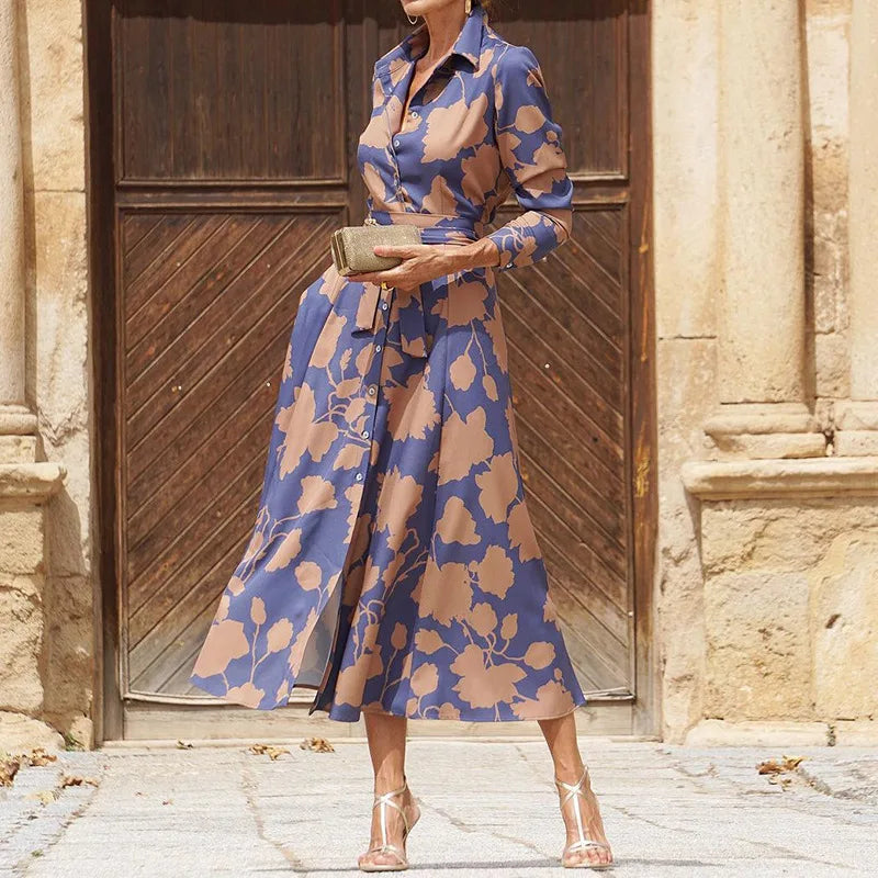 ÉLISE | ELEGANT LONG DRESS WITH LONG SLEEVES Bennet & Stone London
