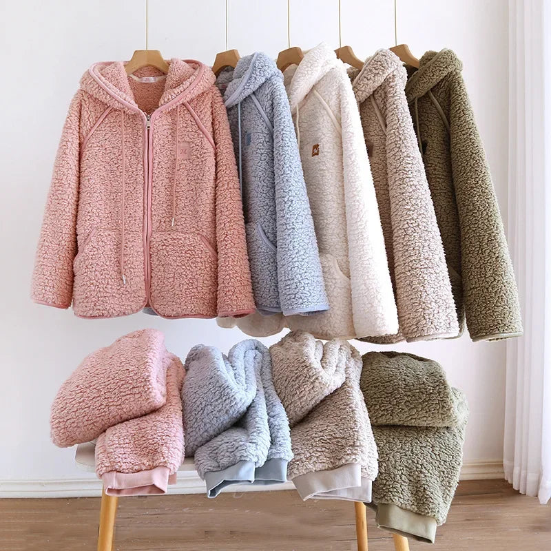 COZYHOOD | WINTER SHERPA HOODIE SET Bennet & Stone London