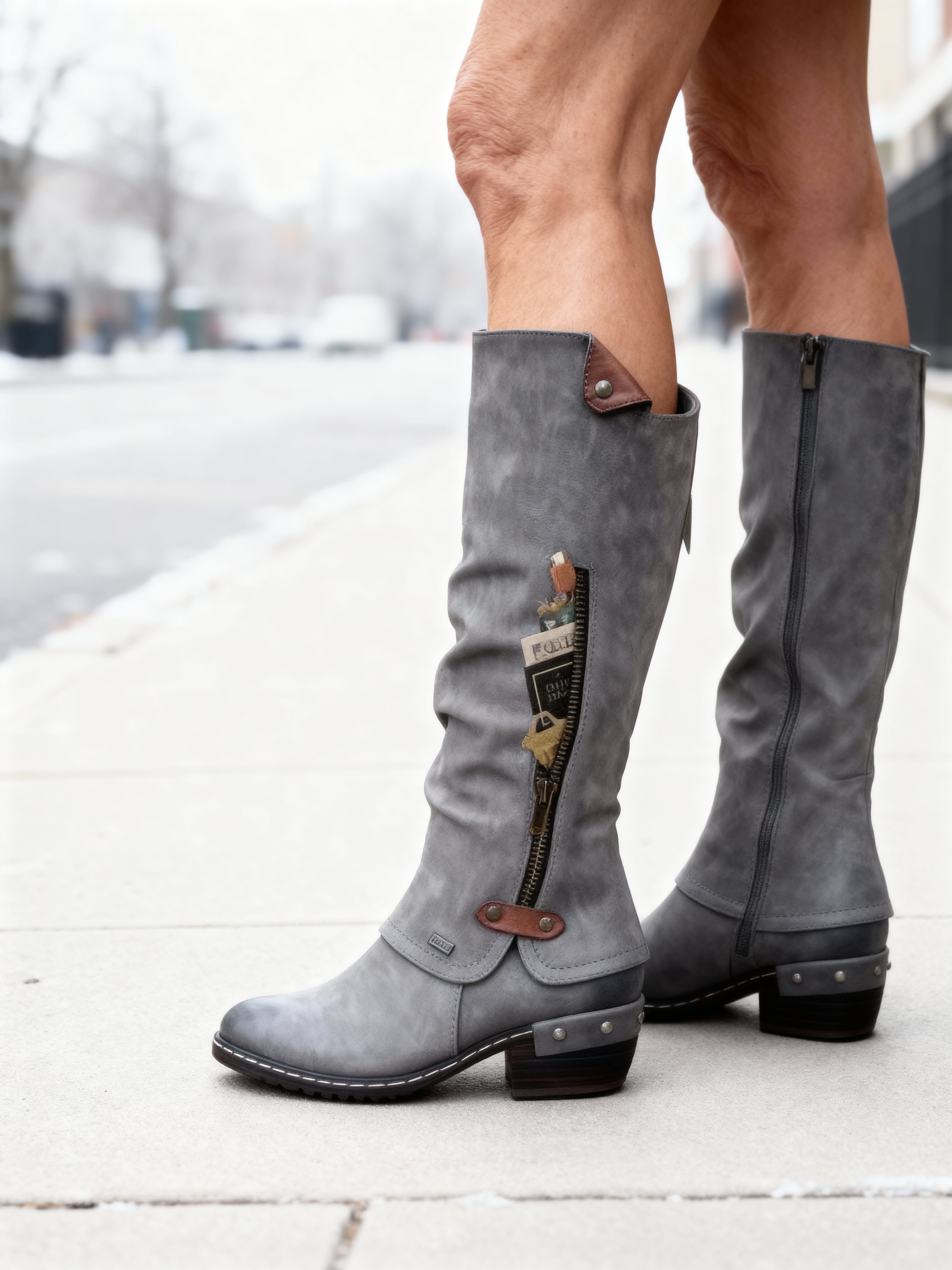 DEBORAH | VEGAN LEATHER POCKET BOOTS Bennet & Stone London