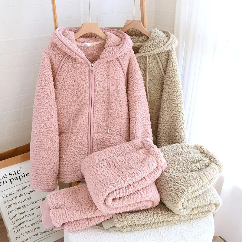 COZYHOOD | WINTER SHERPA HOODIE SET Bennet & Stone London