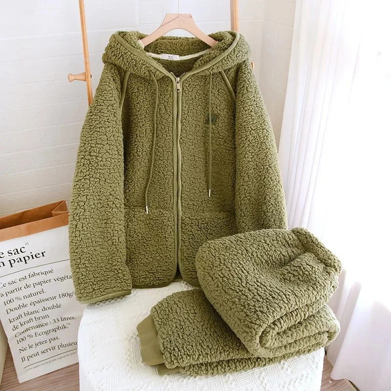 COZYHOOD | WINTER SHERPA HOODIE SET Bennet & Stone London