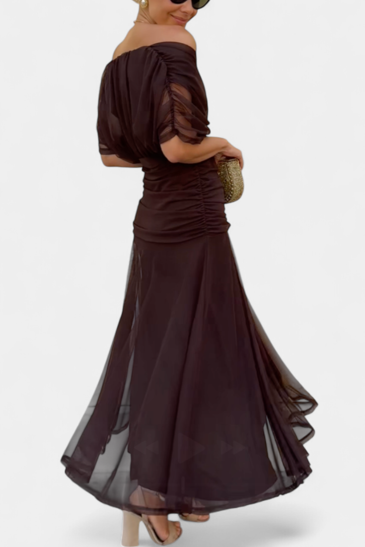 VIVIAN | LONG FLORAL V-NECK DRESS Bennet & Stone London