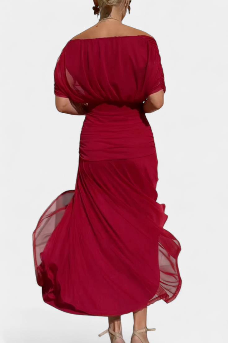 VIVIAN | LONG FLORAL V-NECK DRESS Bennet & Stone London
