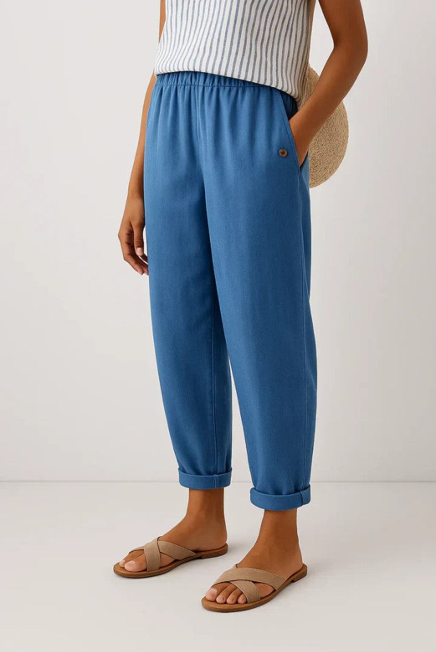 Sharona - Lightweight Linen-Cotton Pants Bennet & Stone London