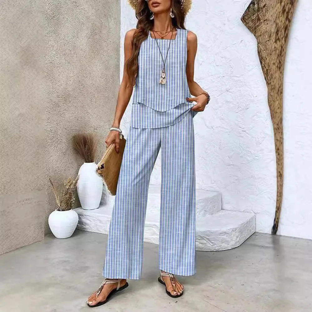 LOUISE | LIGHT ELEGANT TWO-PIECE SUMMER SUIT Bennet & Stone London