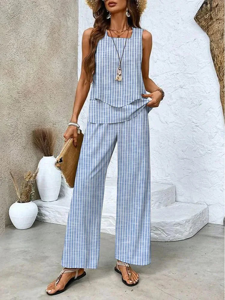 LOUISE | LIGHT ELEGANT TWO-PIECE SUMMER SUIT Bennet & Stone London