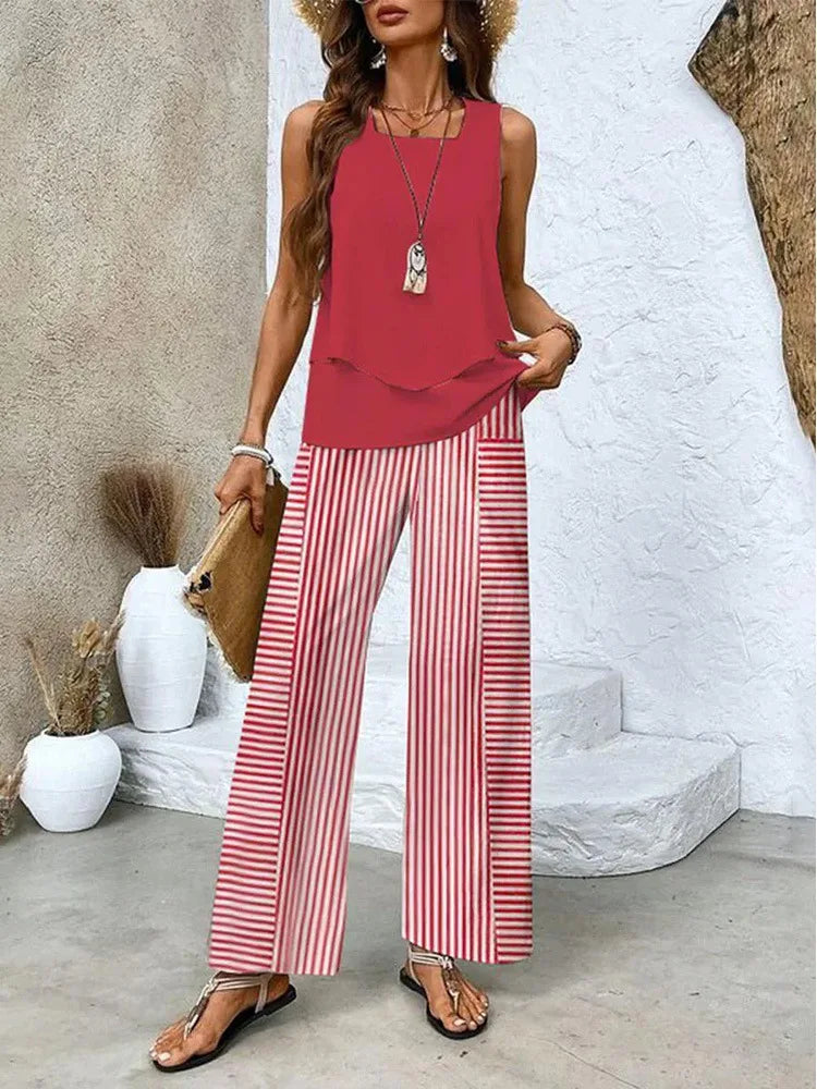 LOUISE | LIGHT ELEGANT TWO-PIECE SUMMER SUIT Bennet & Stone London