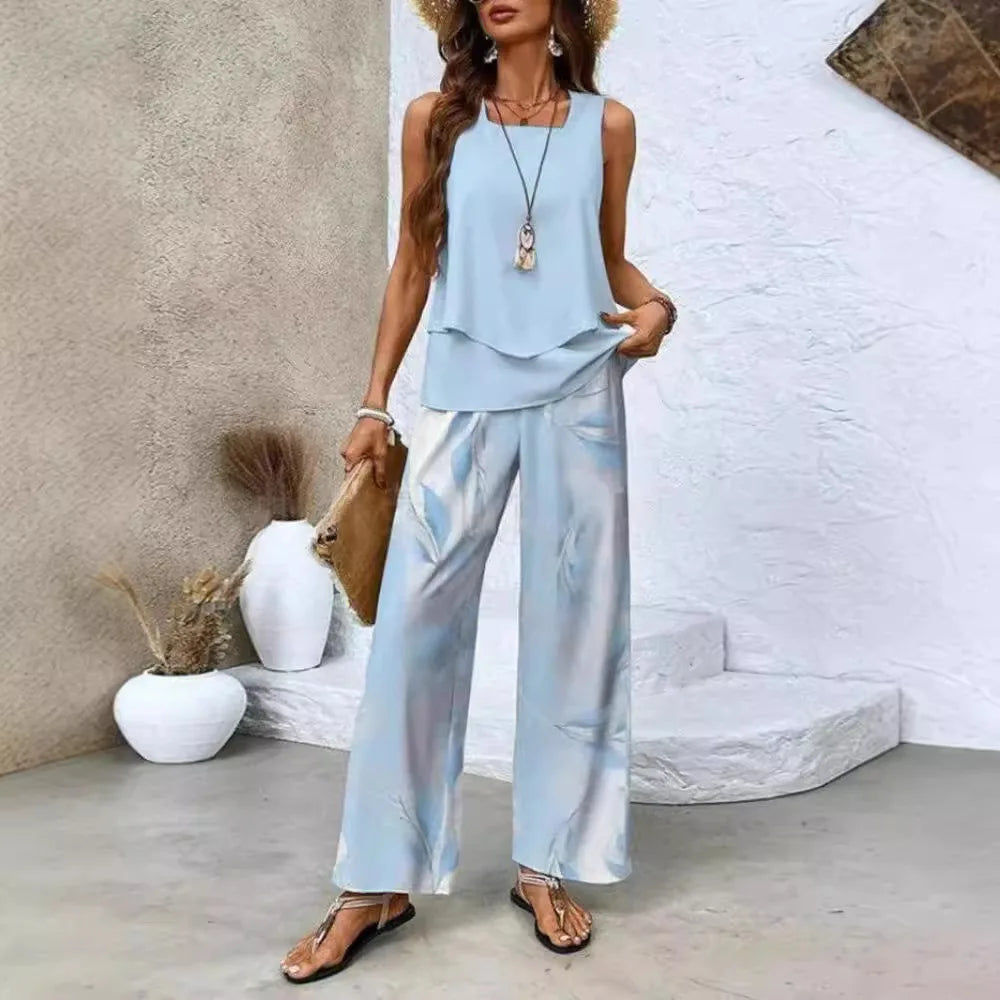 LOUISE | LIGHT ELEGANT TWO-PIECE SUMMER SUIT Bennet & Stone London