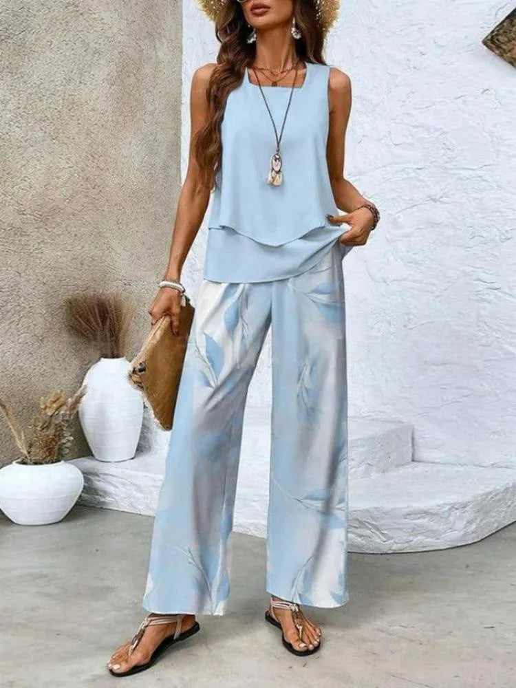 LOUISE | LIGHT ELEGANT TWO-PIECE SUMMER SUIT Bennet & Stone London