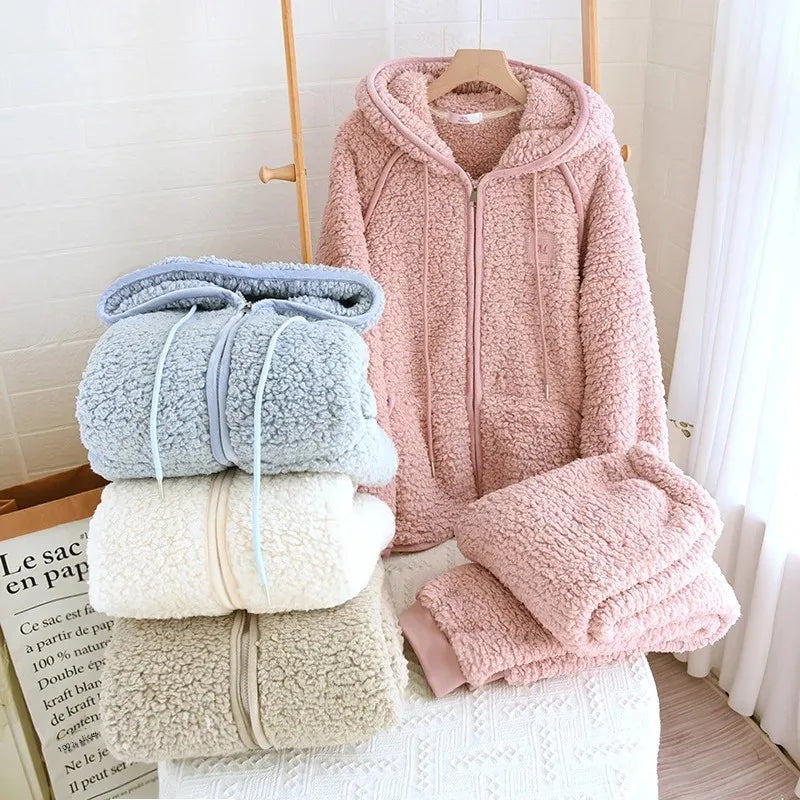 COZYHOOD | WINTER SHERPA HOODIE SET Bennet & Stone London