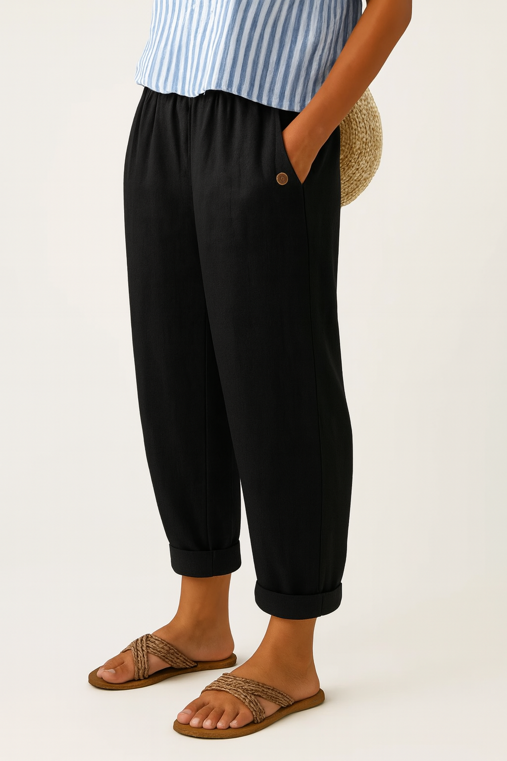 Sharona - Lightweight Linen-Cotton Pants Bennet & Stone London