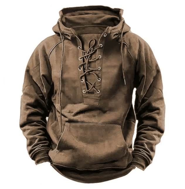 EDMUND | LACE-UP HOODIE Bennet & Stone London