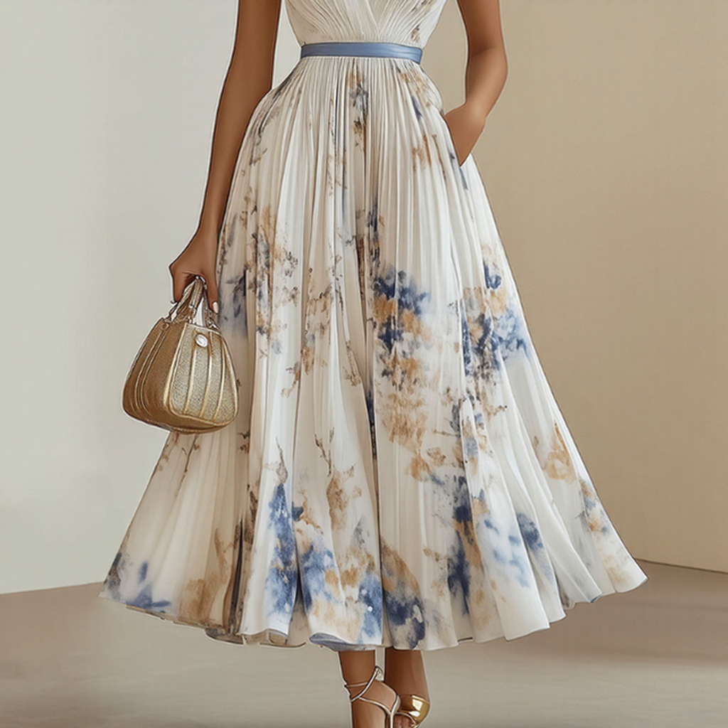 ELARA | DRESS WITH SOFT V-NECK Bennet & Stone London