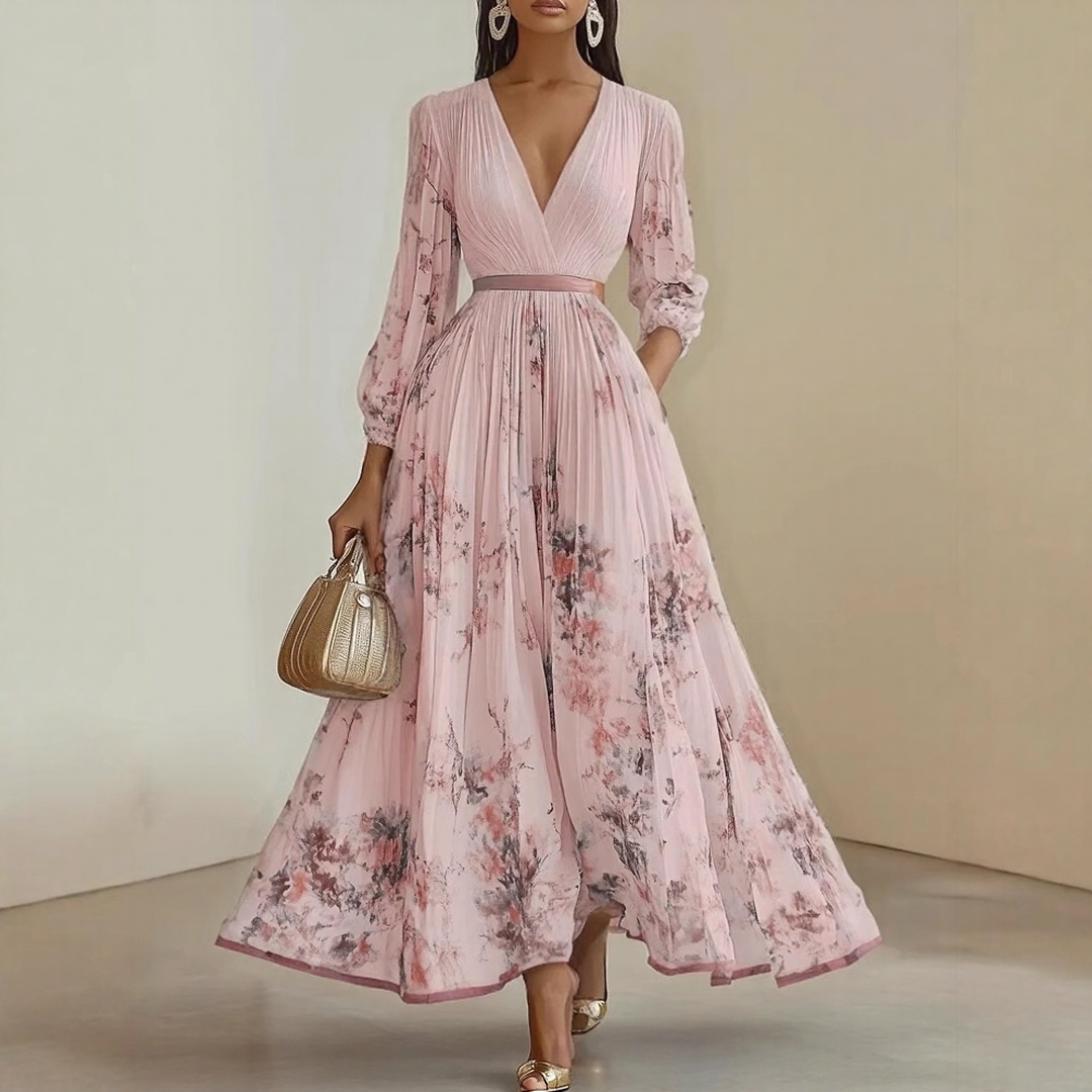 ELARA | DRESS WITH SOFT V-NECK Bennet & Stone London