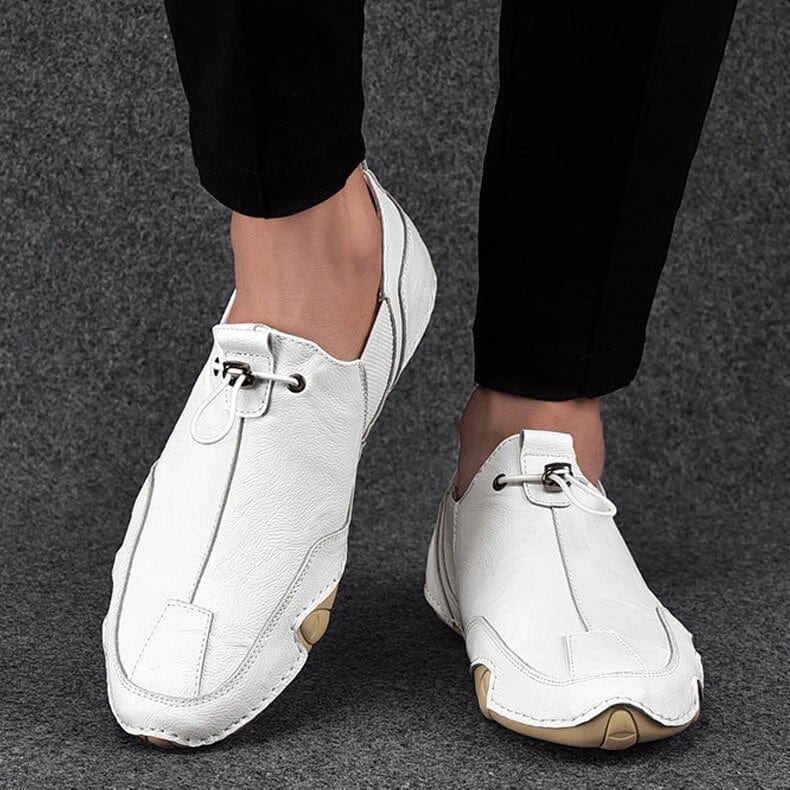 LORENZO GENUINE LEATHER SLIP-ONS