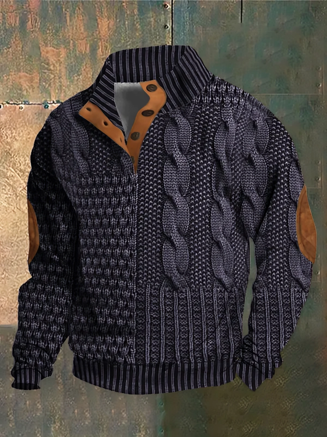 EVANDER | PATCHWORK KNIT SWEATER Bennet & Stone London
