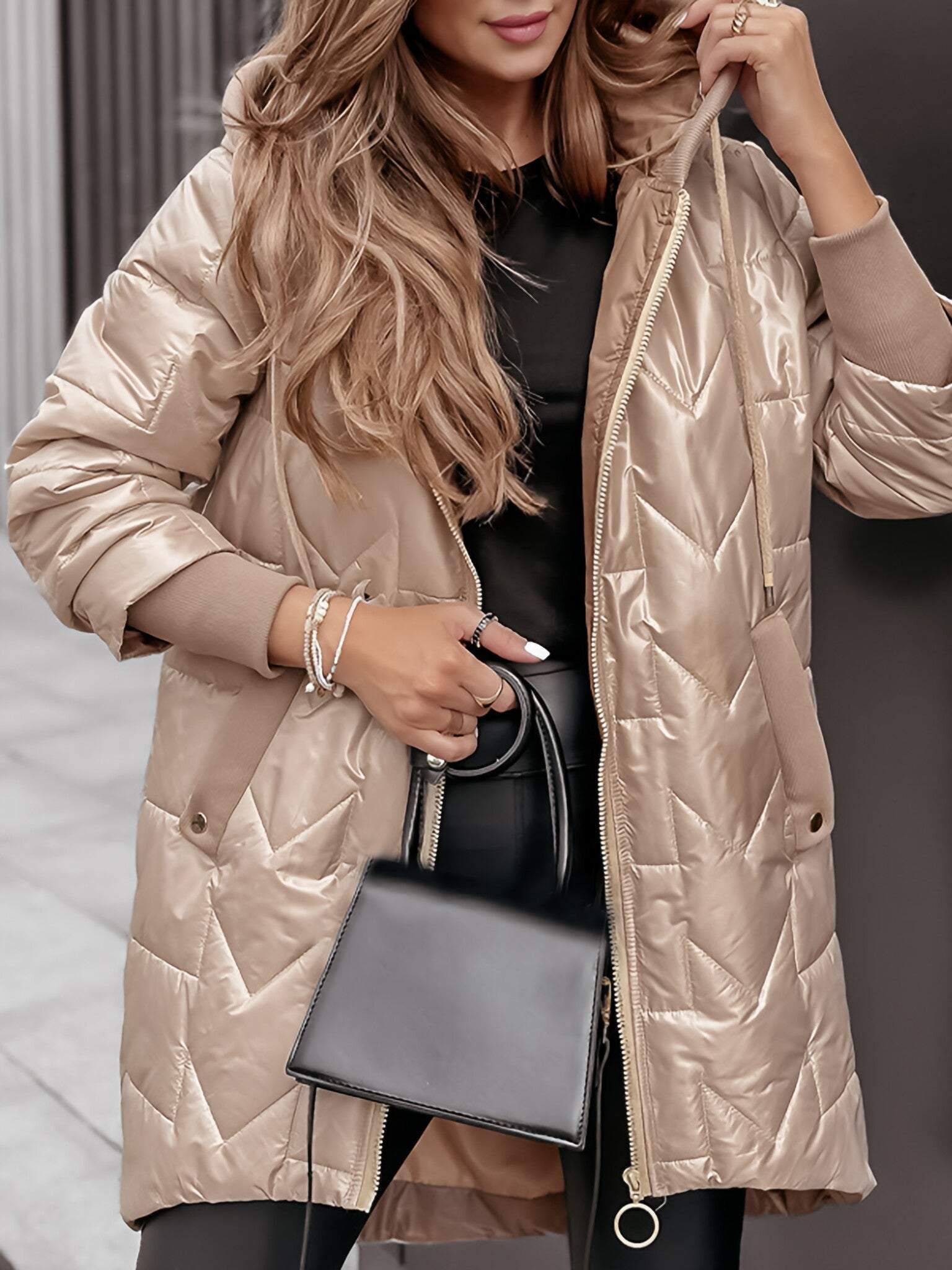 VICTORIA | QUILTED LONGLINE PUFFER COAT Bennet & Stone London