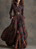 GIULIETTA | MAXI CHECK SHIRT DRESS WITH BELT Bennet & Stone London