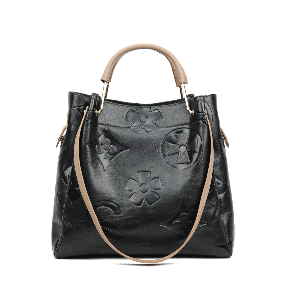 LUNA | FLORAL EMBOSSED HANDBAG SET Bennet & Stone London