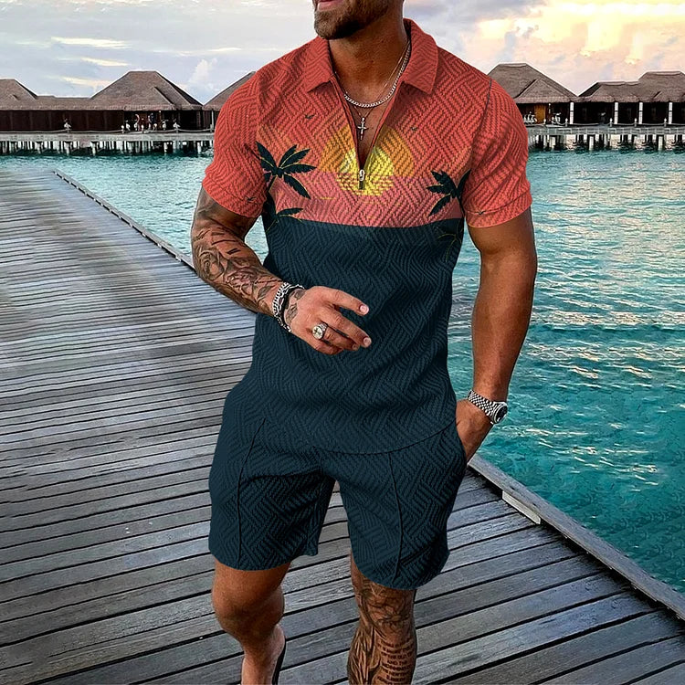 BEN | POLO SHIRT & SHORTS SET IN CABANA STYLE Bennet & Stone London