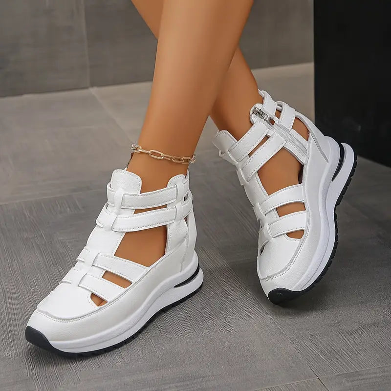 YVETTE | LIGHTWEIGHT WEDGE SANDALS WITH SIDE ZIP Bennet & Stone London