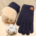 FLEECE-LINED KNIT GLOVES Bennet & Stone London