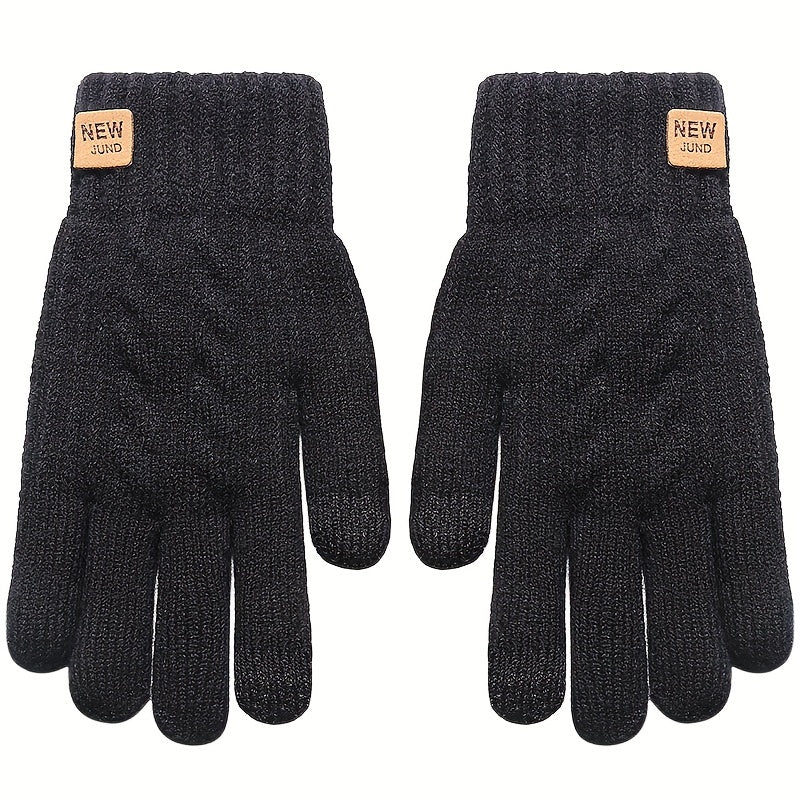 FLEECE-LINED KNIT GLOVES Bennet & Stone London