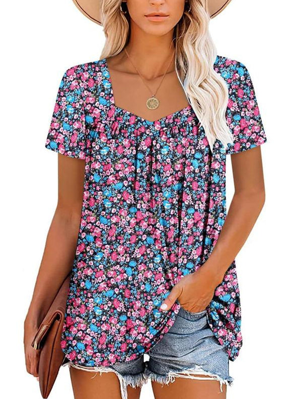 MAVIS | COSY SHORT-SLEEVE PRINTED TOP Bennet & Stone London