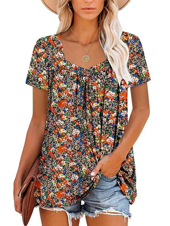 MAVIS | COSY SHORT-SLEEVE PRINTED TOP Bennet & Stone London