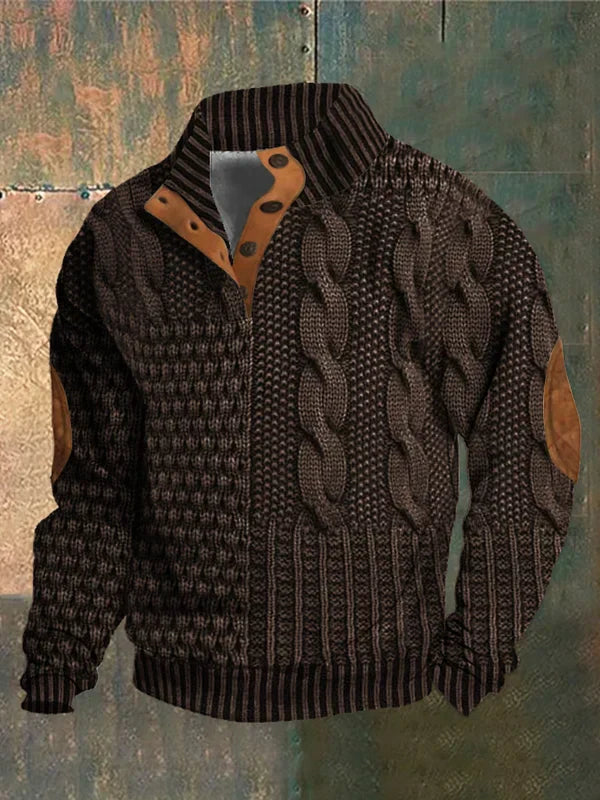 EVANDER | PATCHWORK KNIT SWEATER Bennet & Stone London
