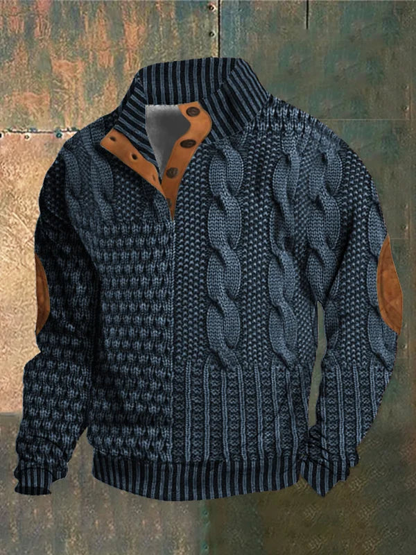 EVANDER | PATCHWORK KNIT SWEATER Bennet & Stone London
