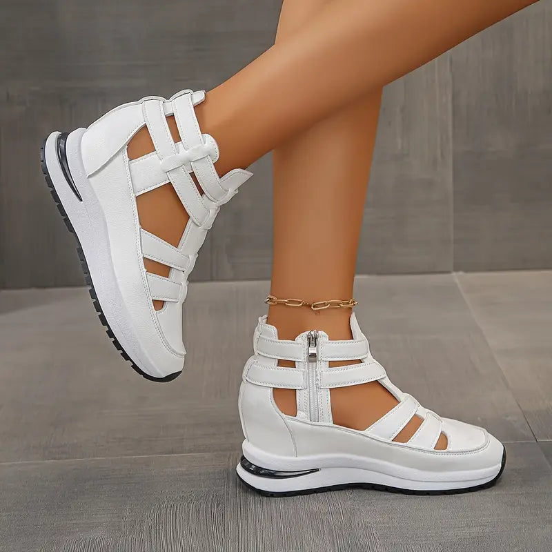 YVETTE | LIGHTWEIGHT WEDGE SANDALS WITH SIDE ZIP Bennet & Stone London