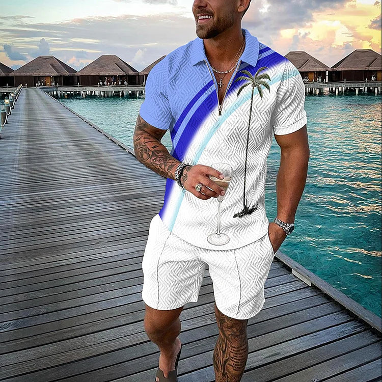 MAX | TROPICANA POLOSHIRT & SHORTS SET Bennet & Stone London