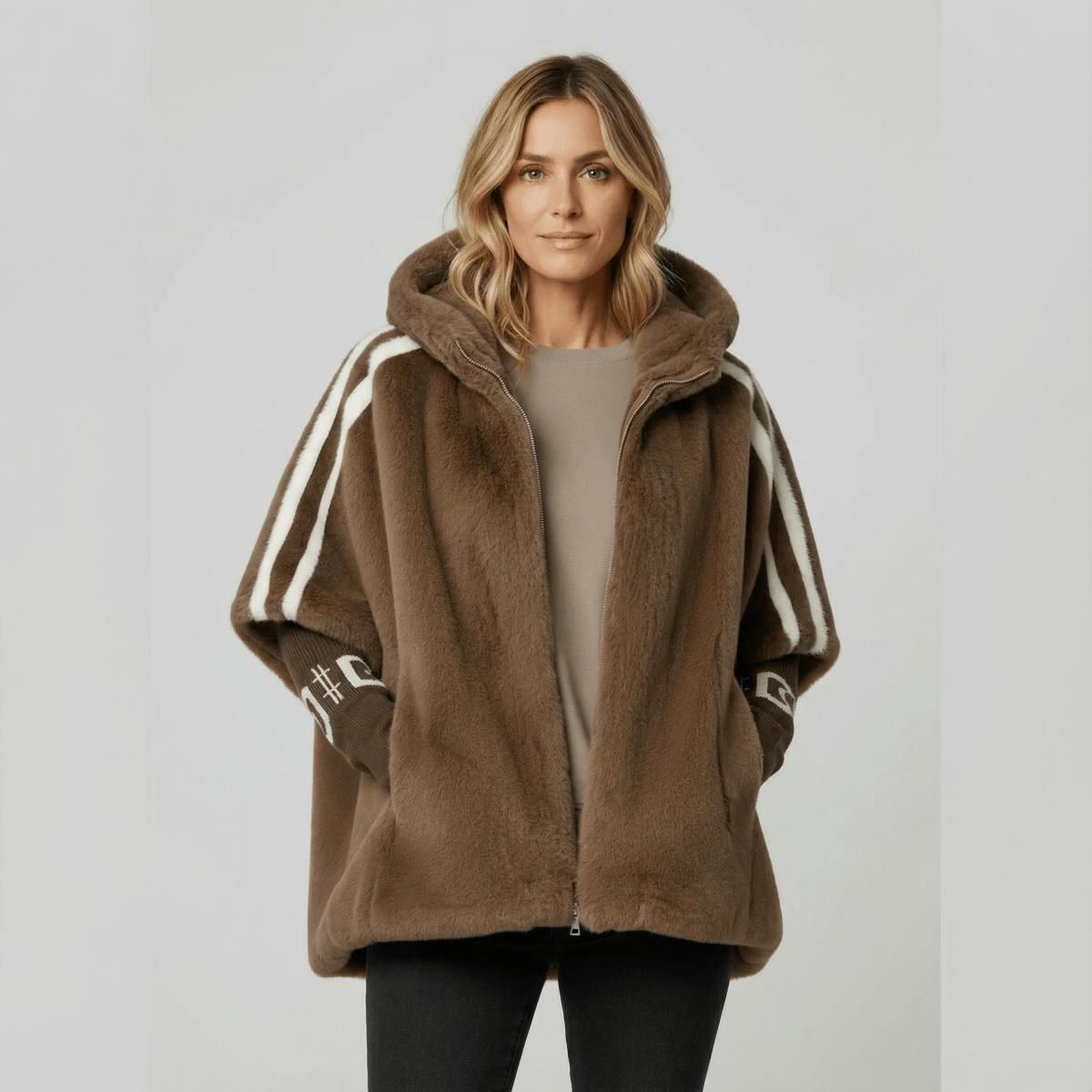 MATILDA | HOODED FAUX FUR JACKET Bennet & Stone London