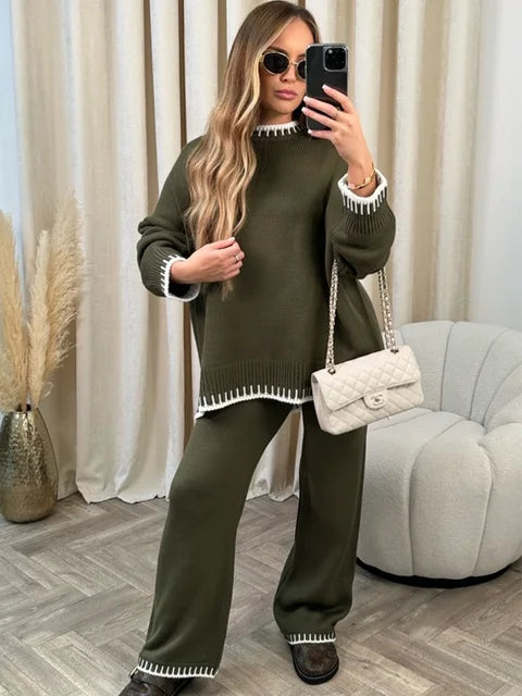 LILY | COZY CONTRAST KNIT CO-ORD Bennet & Stone London