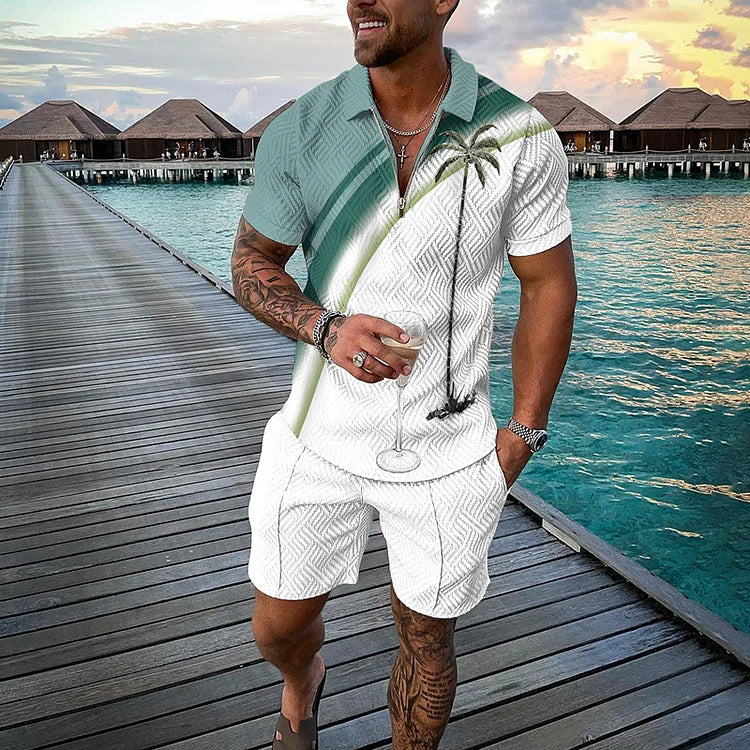 MAX | TROPICANA POLOSHIRT & SHORTS SET Bennet & Stone London